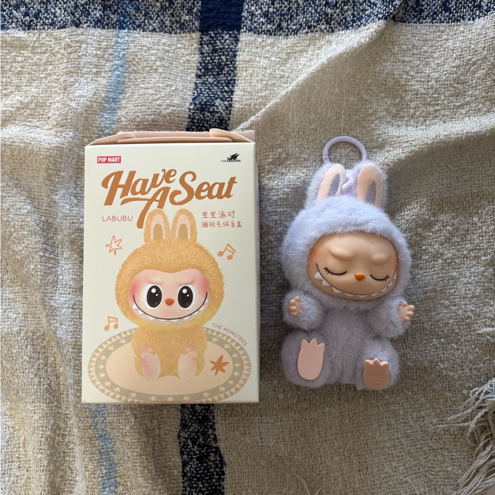 Labubu Gray and Cream Action Figure